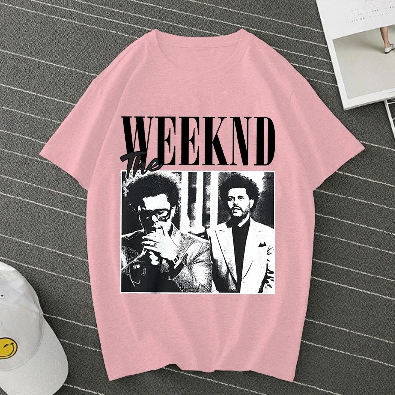 Pop Singer Artist the Weeknd Print Anime Tops Tees Clothes Female T-Shirt Women Cartoon Tee Short Sleeve Fashion Girls T Shirt