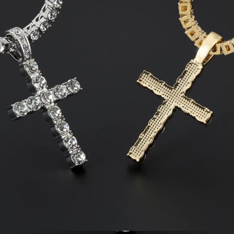 Iced Out Cross Pendant