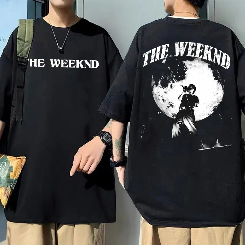 The Weeknd Dawn FM Tshirt Man Loose Cotton Tees Short Sleeve Men Women Hip Hop Casual T-Shirts Top Graphic T Shirts