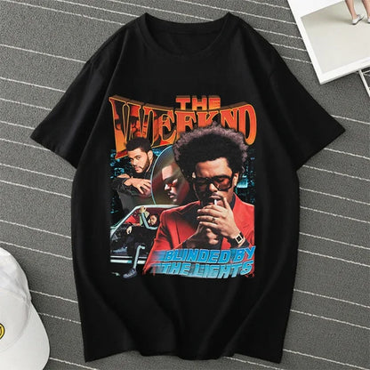 Pop Singer Artist the Weeknd Print Anime Tops Tees Clothes Female T-Shirt Women Cartoon Tee Short Sleeve Fashion Girls T Shirt