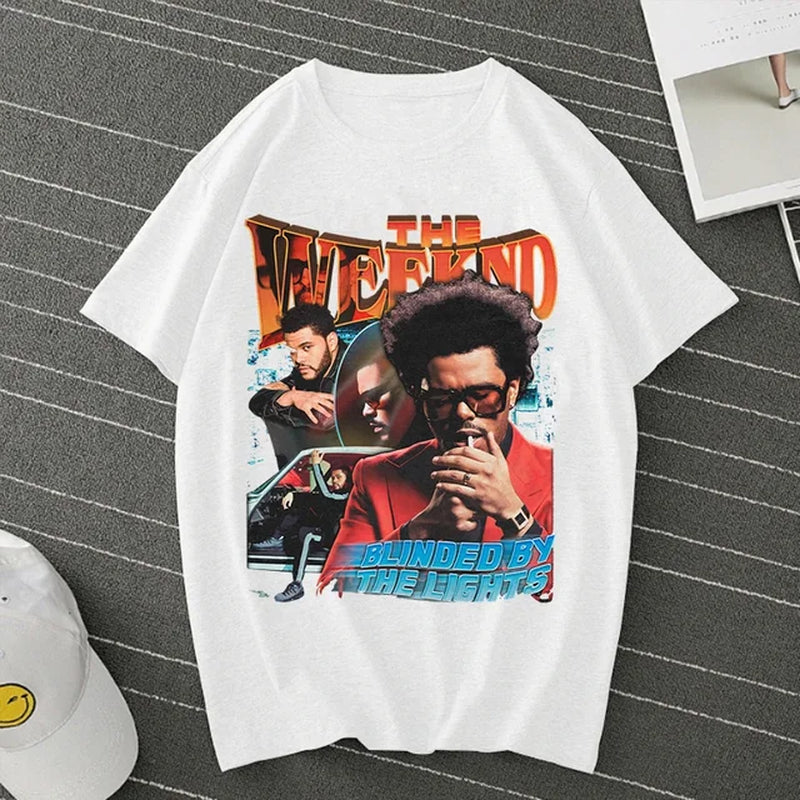 Pop Singer Artist the Weeknd Print Anime Tops Tees Clothes Female T-Shirt Women Cartoon Tee Short Sleeve Fashion Girls T Shirt