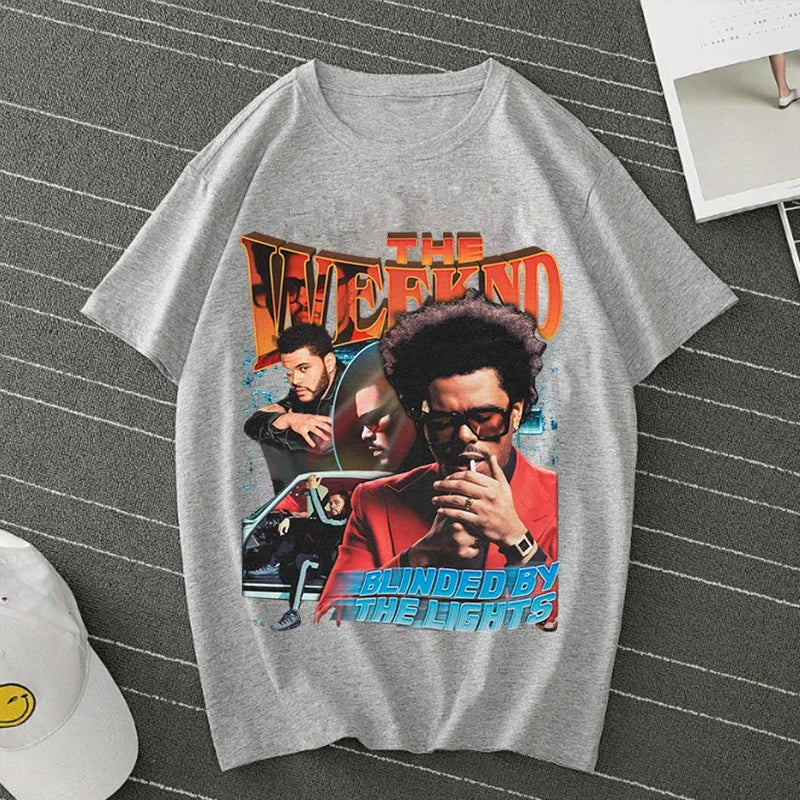 Pop Singer Artist the Weeknd Print Anime Tops Tees Clothes Female T-Shirt Women Cartoon Tee Short Sleeve Fashion Girls T Shirt