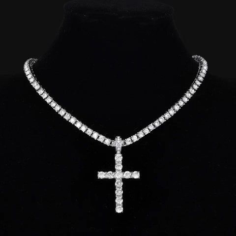 Iced Out Cross Pendant