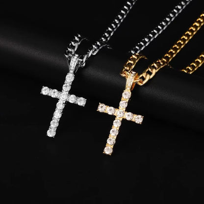 Iced Out Cross Pendant