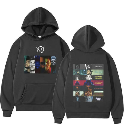 Singer The Weeknd Albums Xo Print Hoodies Men's Hip Hop Style Punk Rock Hoodie Men Women Fashion Oversized Sweatshirt Streetwear