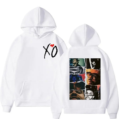 Hot Singer The Weeknd Double Sided Print Hoodie Men Women Hip Hop Vintage Hooded Sweatshirts Trend Fashion Oversized Pullovers