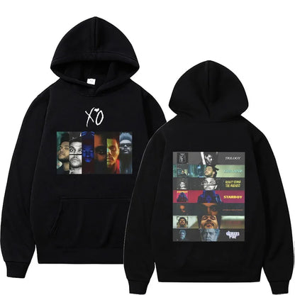 Singer The Weeknd Albums Xo Print Hoodies Men's Hip Hop Style Punk Rock Hoodie Men Women Fashion Oversized Sweatshirt Streetwear