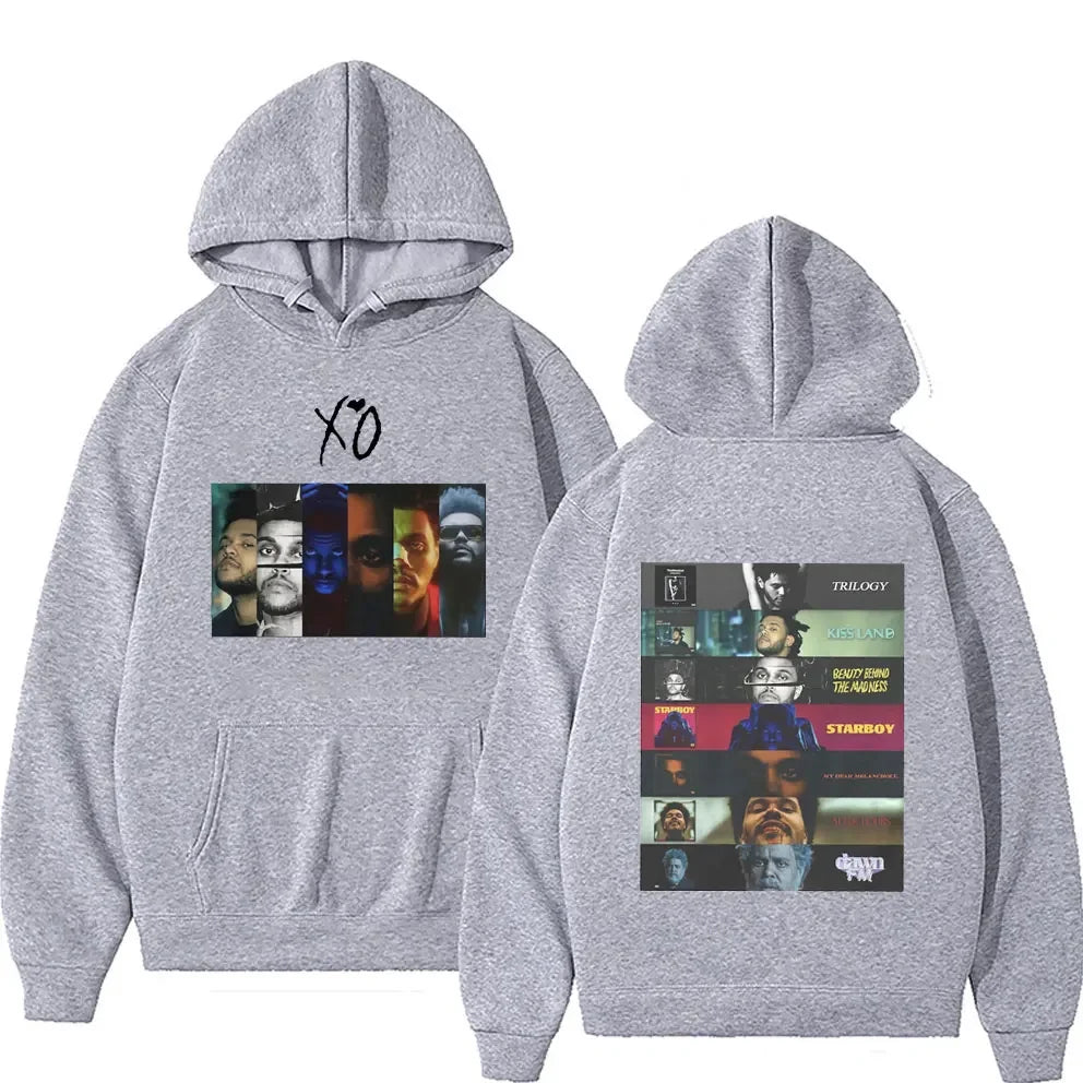 Singer The Weeknd Albums Xo Print Hoodies Men's Hip Hop Style Punk Rock Hoodie Men Women Fashion Oversized Sweatshirt Streetwear