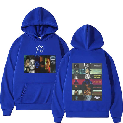 Singer The Weeknd Albums Xo Print Hoodies Men's Hip Hop Style Punk Rock Hoodie Men Women Fashion Oversized Sweatshirt Streetwear