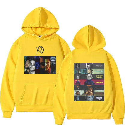 Singer The Weeknd Albums Xo Print Hoodies Men's Hip Hop Style Punk Rock Hoodie Men Women Fashion Oversized Sweatshirt Streetwear