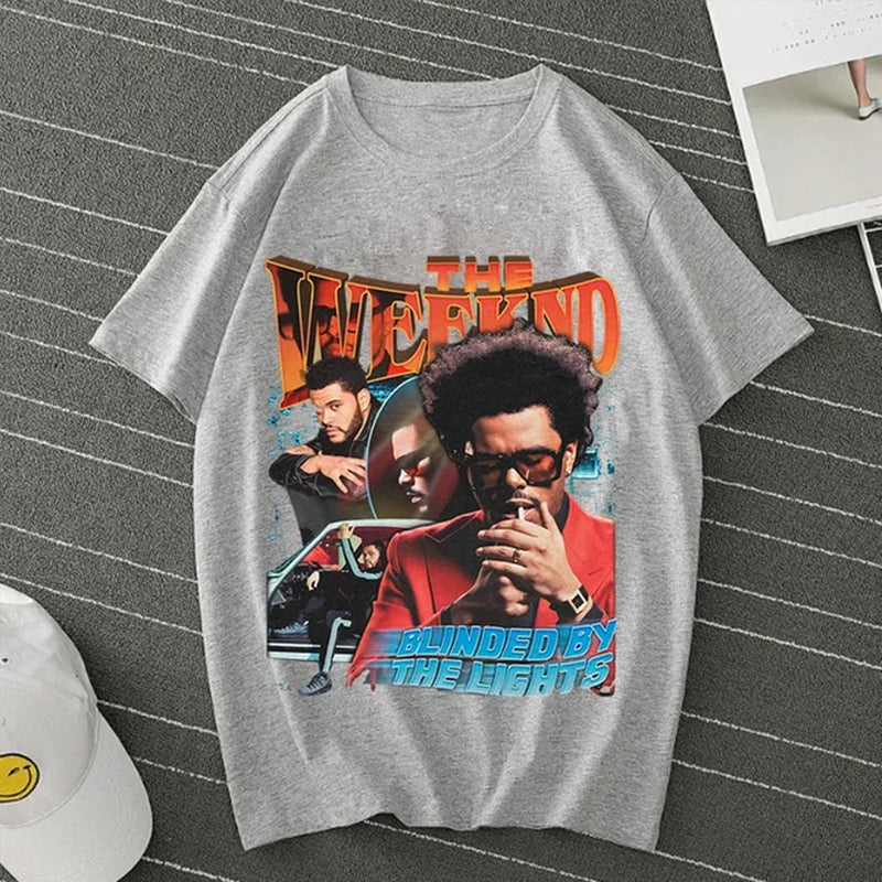 Pop Singer Artist the Weeknd Print Anime Tops Tees Clothes Female T-Shirt Women Cartoon Tee Short Sleeve Fashion Girls T Shirt